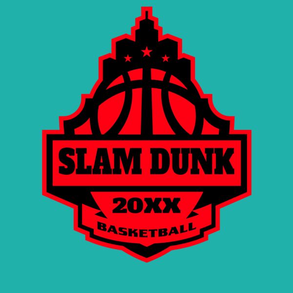 SLAM DUNK Basketball Logo Template Thumbnail