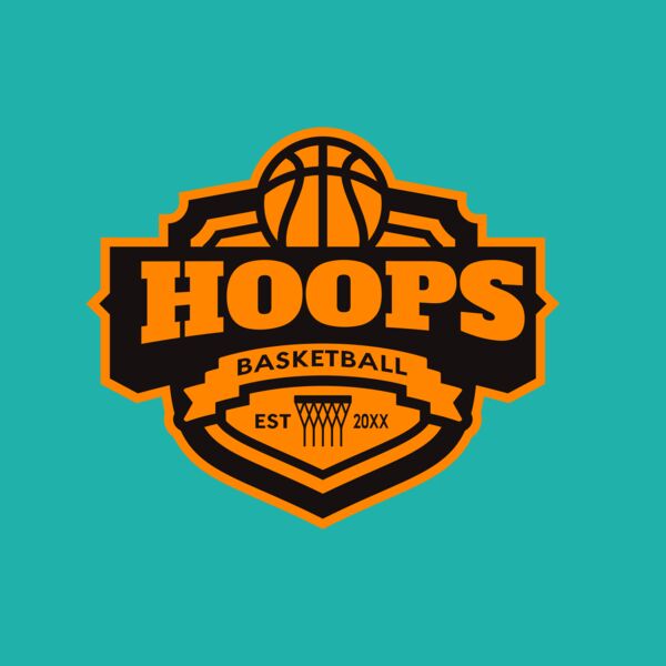 Hoops Basketball logo template 04 Thumbnail