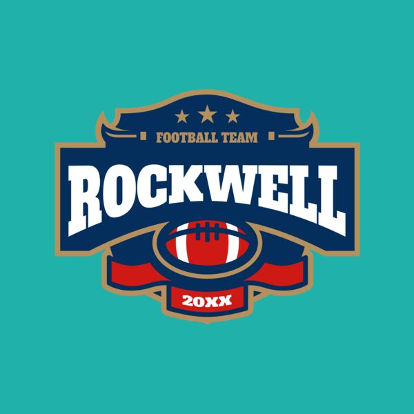 Rockwell Football team logo template Thumbnail