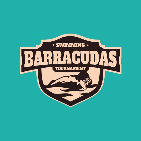 Barracudas Swimming Tournament logo template Thumbnail