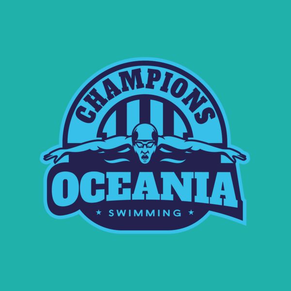 Oceania Champions Swimming logo template Thumbnail