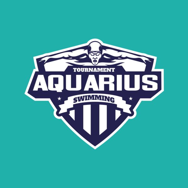 Aquarius Swimming Tournament logo template Thumbnail