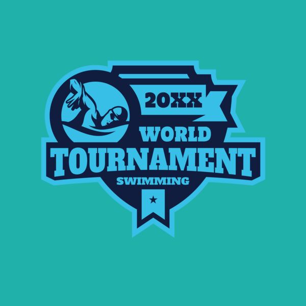Tournament World  Swimming logo template Thumbnail