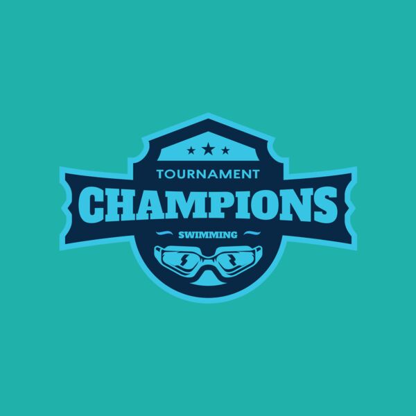 Champions Tournament Swimming logo template Thumbnail