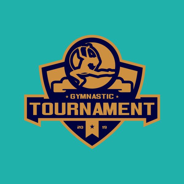 Gymnastic Tournament logo template 02 Thumbnail