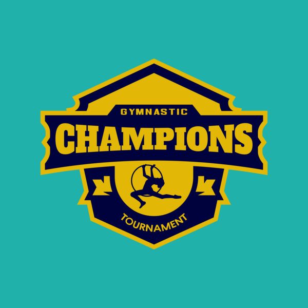 Champions Gymnastic Tournament logo template Thumbnail