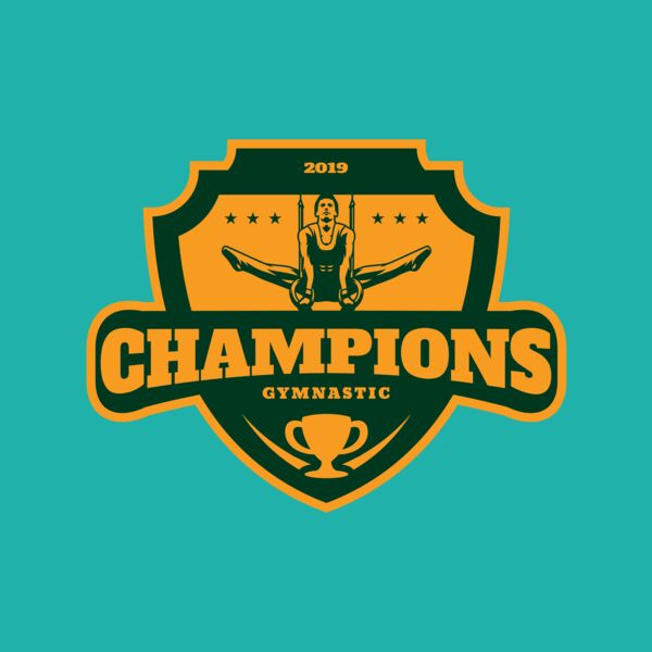 Champions Gymnastic logo template Thumbnail