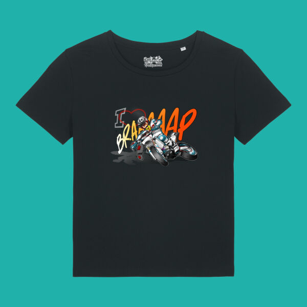 SERENA LADIES SUPERMOTO BRAAAP BLACK COLOURED SHIRT VARIANT  Thumbnail